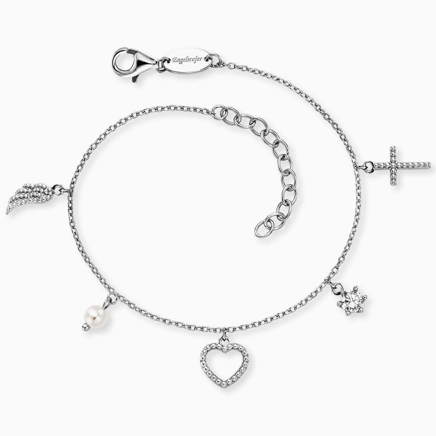 Armband 925er Silber Glaube Liebe Hoffnung mit Zirkonia