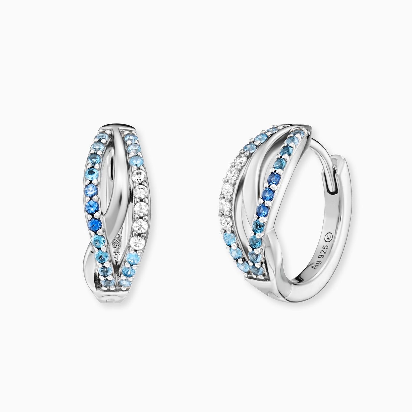 Creole 925er Silber Infinity mit Zirkonia Multicolor