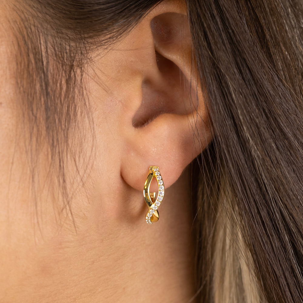 Creole 925er Silber Paradise Gold mit Zirkonia