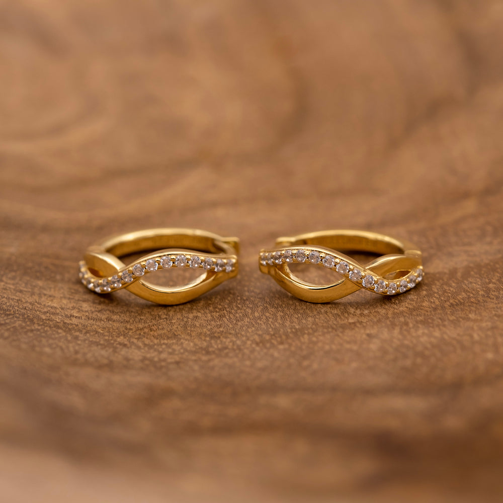 Creole 925er Silber Paradise Gold mit Zirkonia