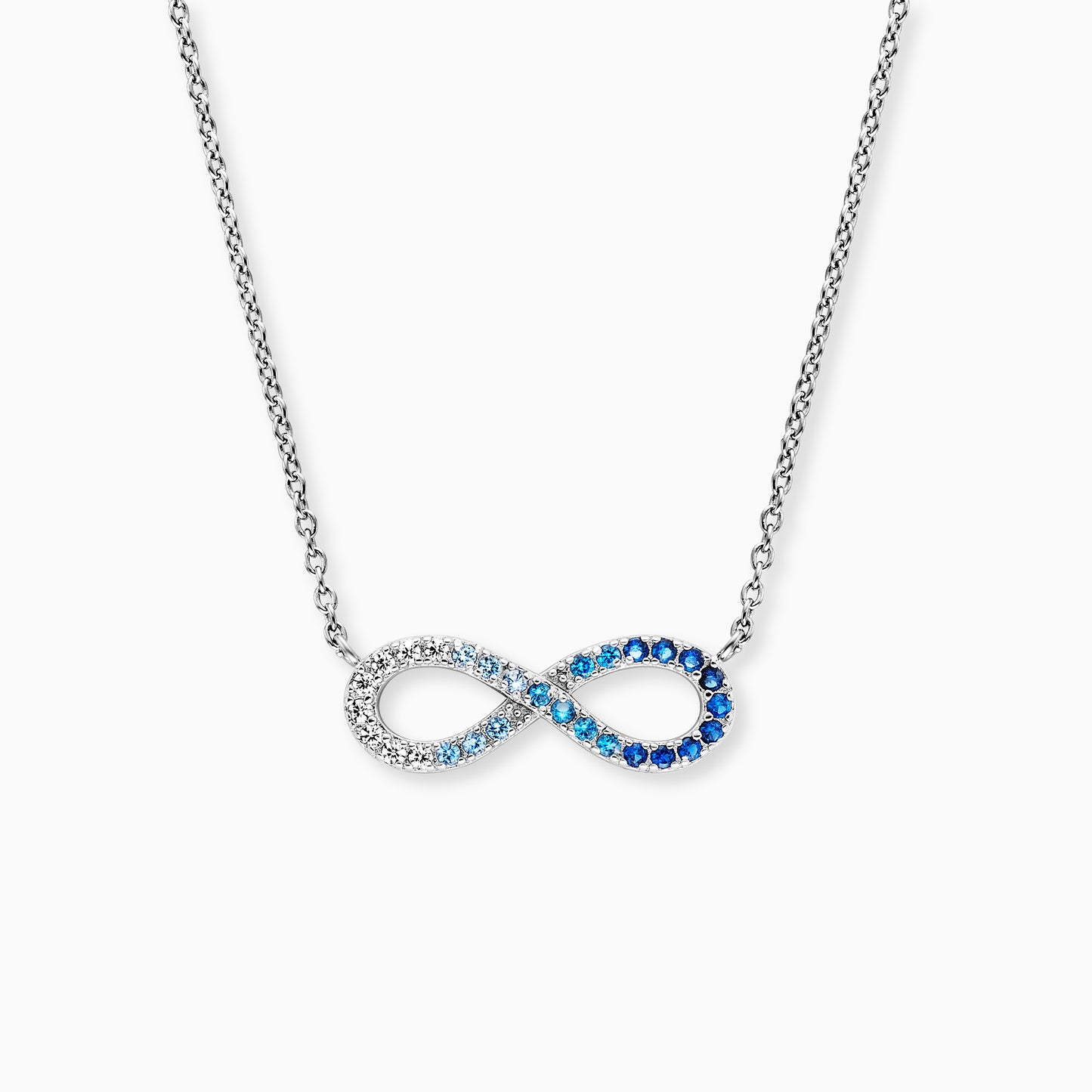 Halskette 925er Silber Infinity mit Zirkonia