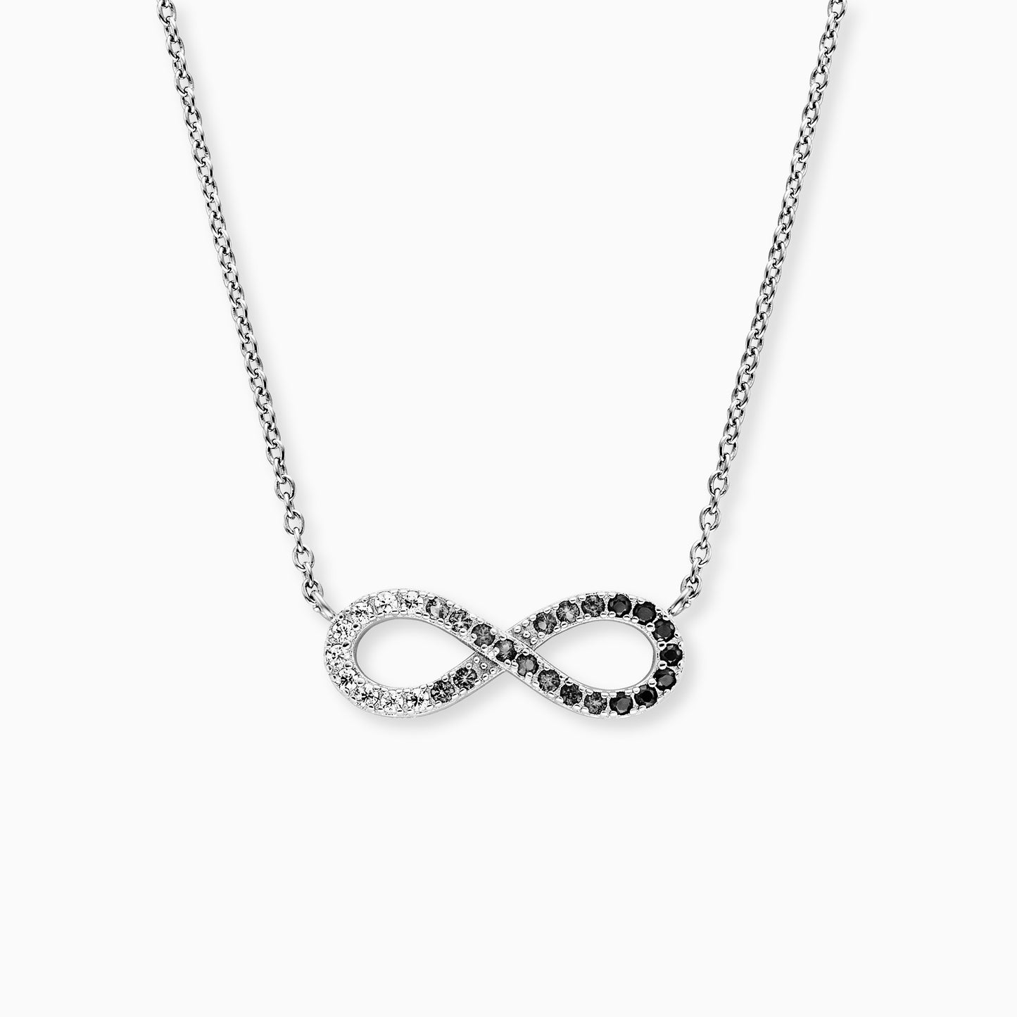 Halskette 925er Silber Infinity mit Zirkonia