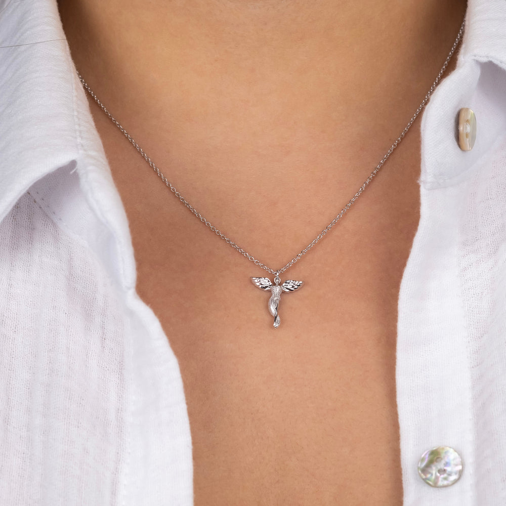 Halskette 925er Silber Schutzengel