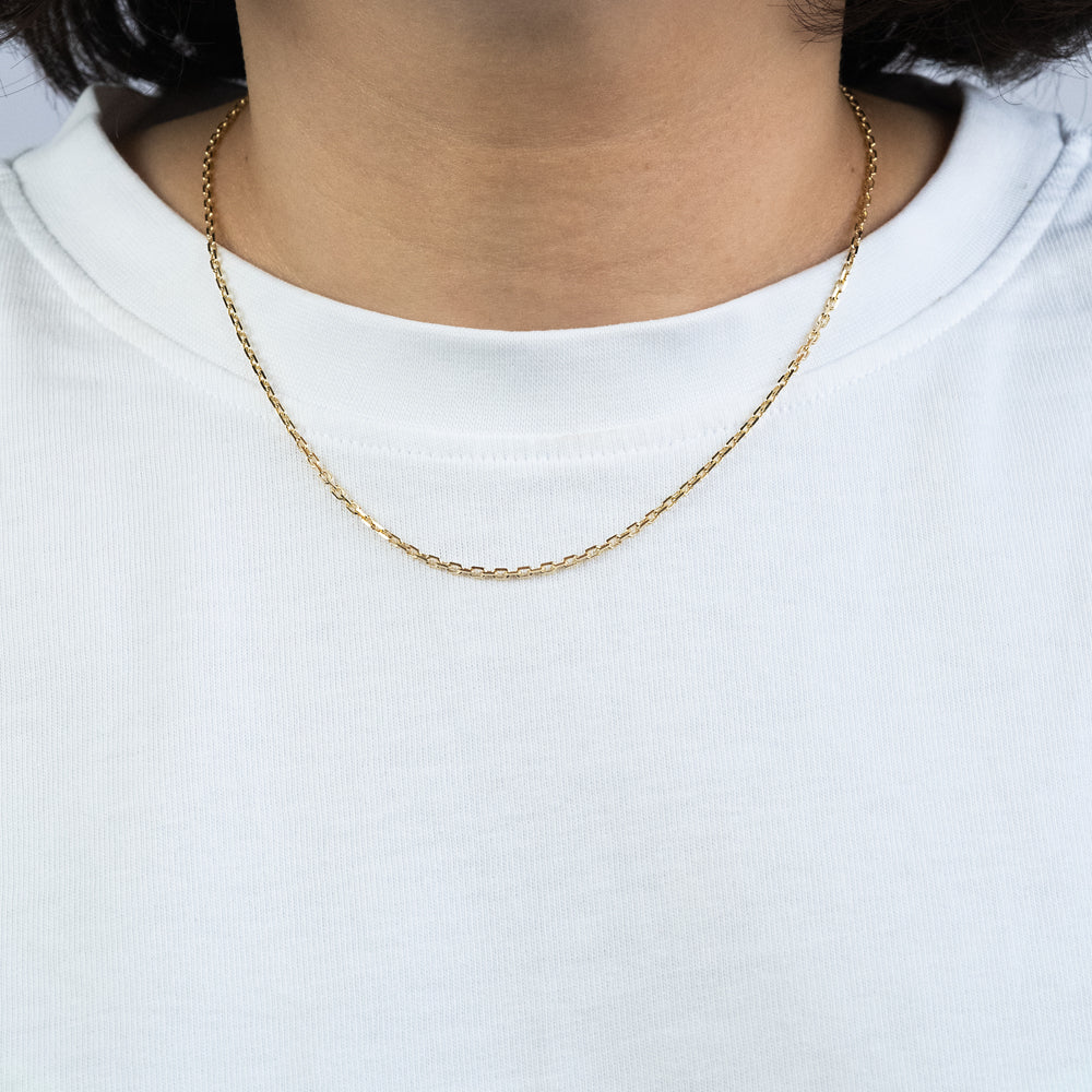 Ankerkette 925er Silber 4fach Gold 1,9 mm