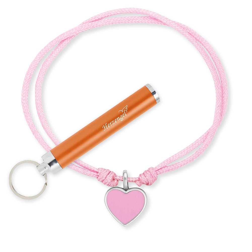 Kinder Armband Nylon Herz mit Emaille