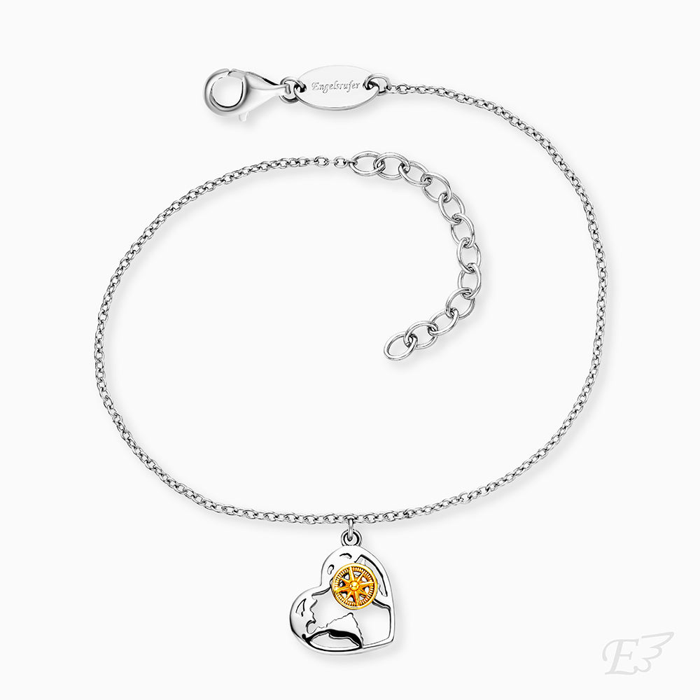 Engelsrufer 925er Silber Armband Aloha Herz Bicolor