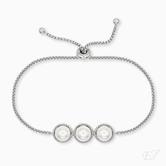 Armband 925er Silber mit Muschelkernperlen