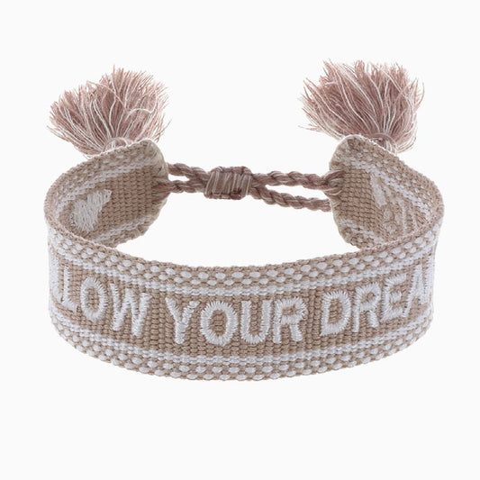 Armband Baumwolle Follow Your Dreams