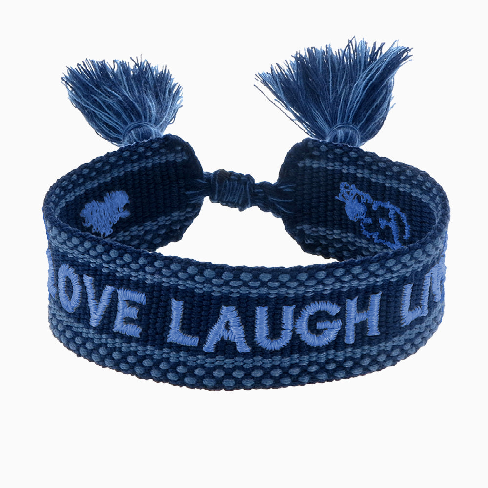 Armband Baumwolle Love Laugh Live