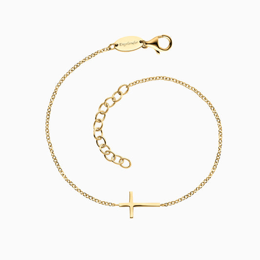 Armband 925er Silber Kreuz Gold