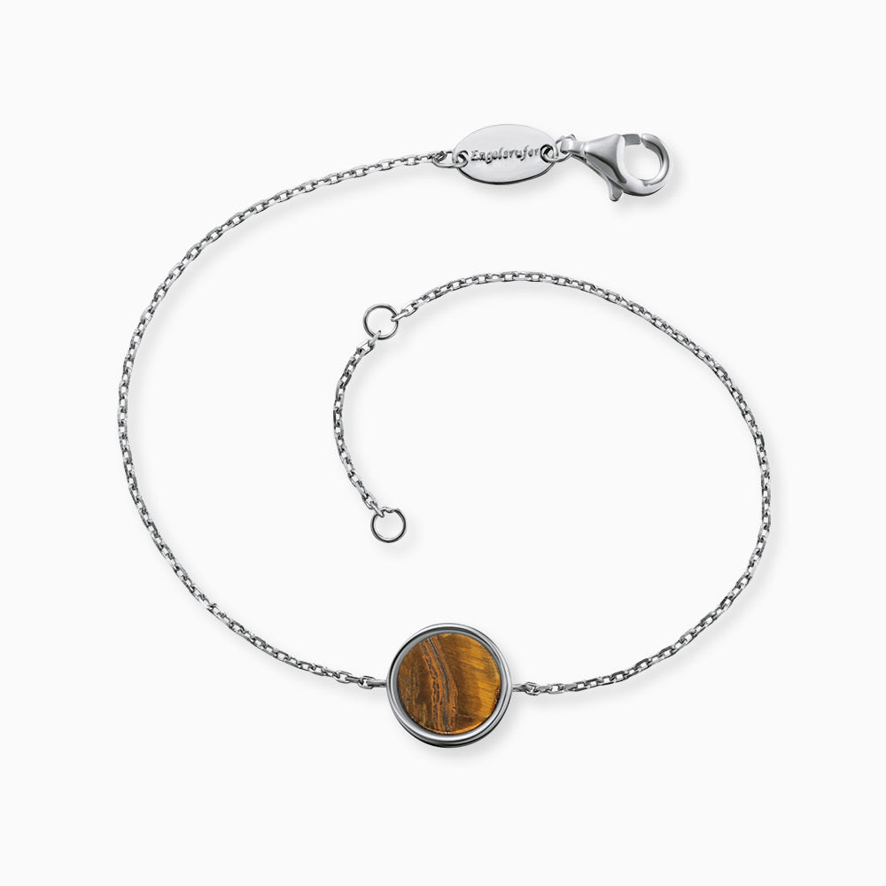 Armband 925er Silber mit Kraftstein Tigerauge