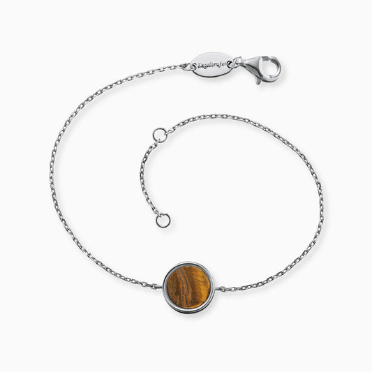 Armband 925er Silber mit Kraftstein Tigerauge