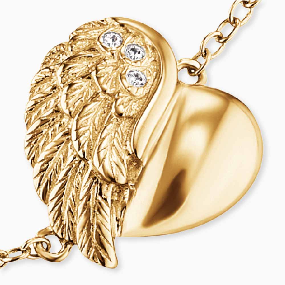 Armband 925er Silber Herzflügel mit Zirkonia