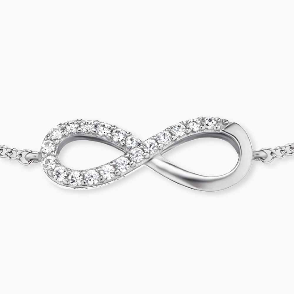 Armband 925er Silber Infinity mit Zirkonia