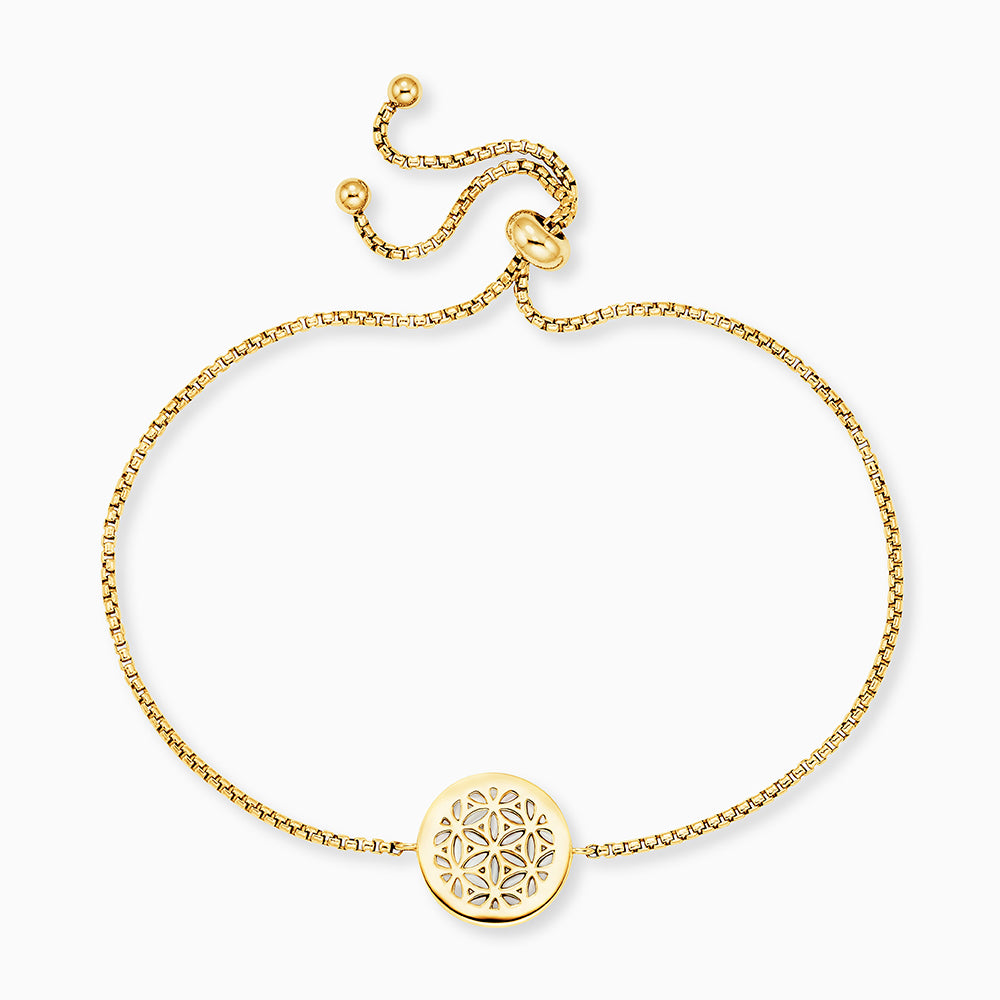 Armband 925er Silber Lebensbaum Gold Perlmutt Weiß