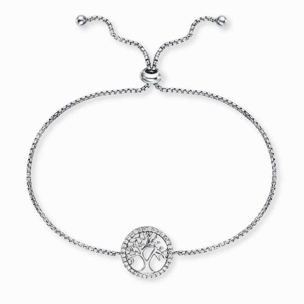 Armband 925er Silber Lebensbaum mit Zirkonia