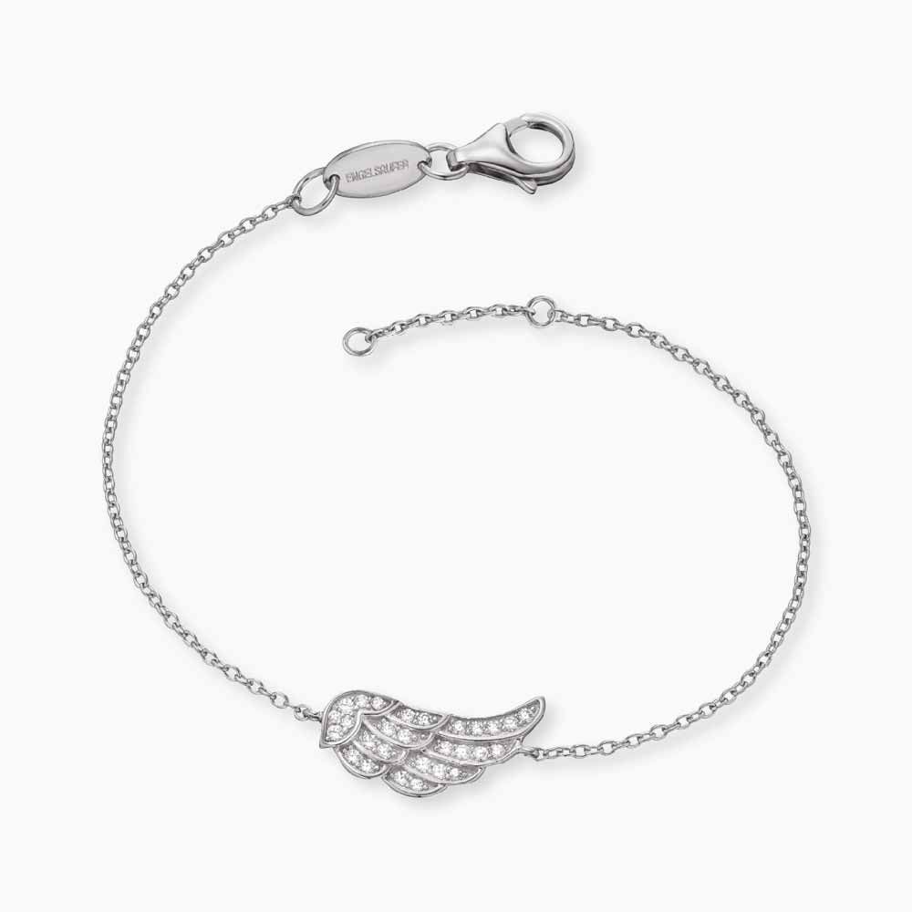 Armband 925er Silber Flügel mit Zirkonia