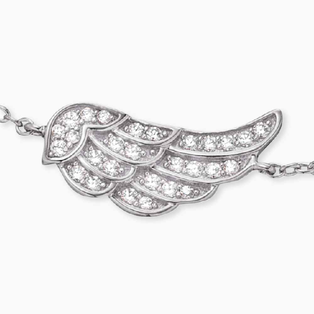 Armband 925er Silber Flügel mit Zirkonia