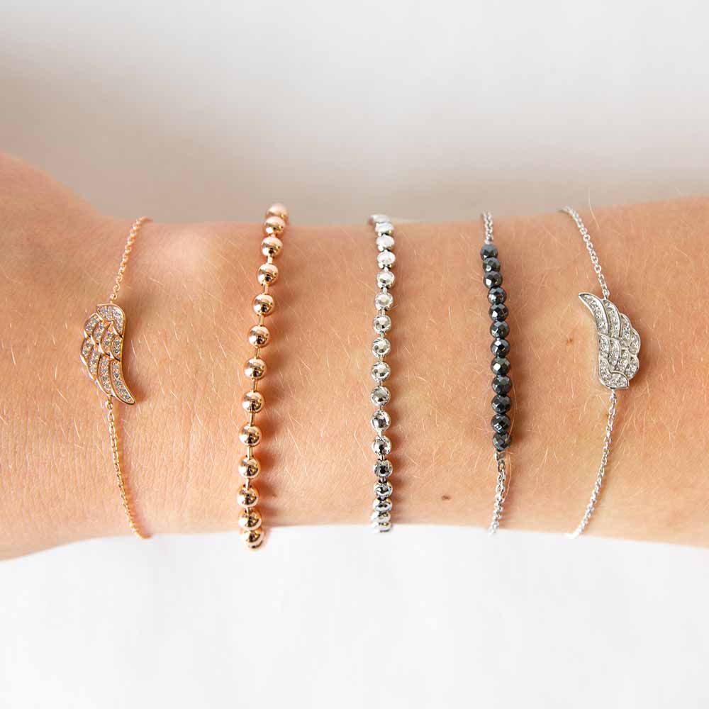 Armband 925er Silber Flügel mit Zirkonia