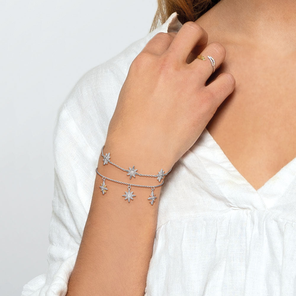 Armband 925er Silber Stern mit Zirkonia