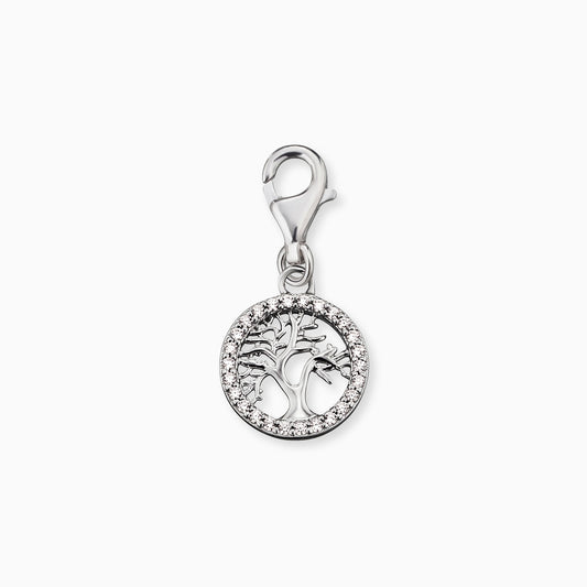 Charm 925er Silber Lebensbaum mit Zirkonia
