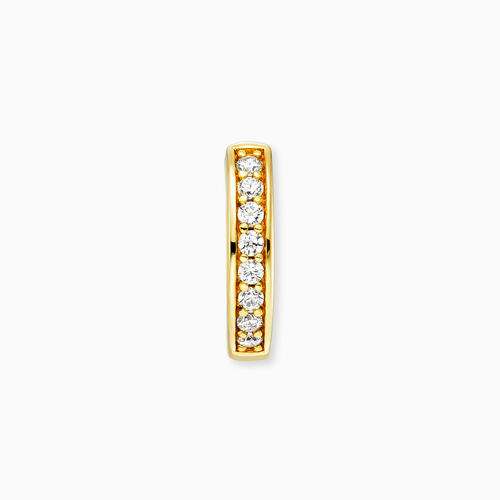 Creole 925er Silber Emma Gold mit Zirkonia