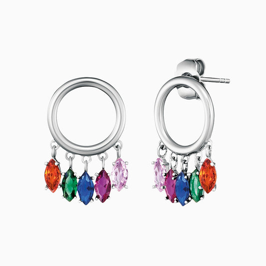 Ohrstecker 925er Silber mit Zirkonia Multicolor