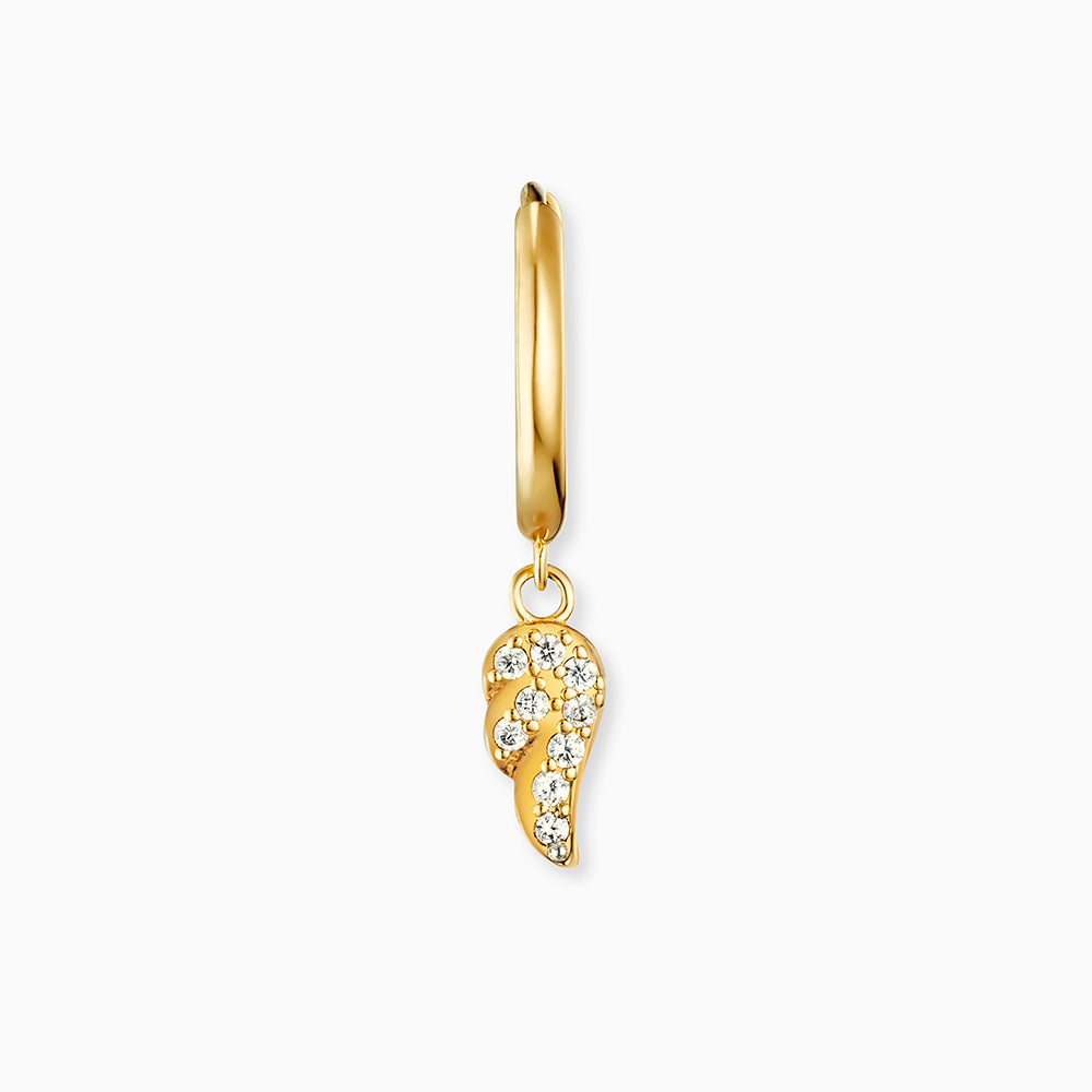 Creole 925er Silber Flying Wings Gold mit Zirkonia