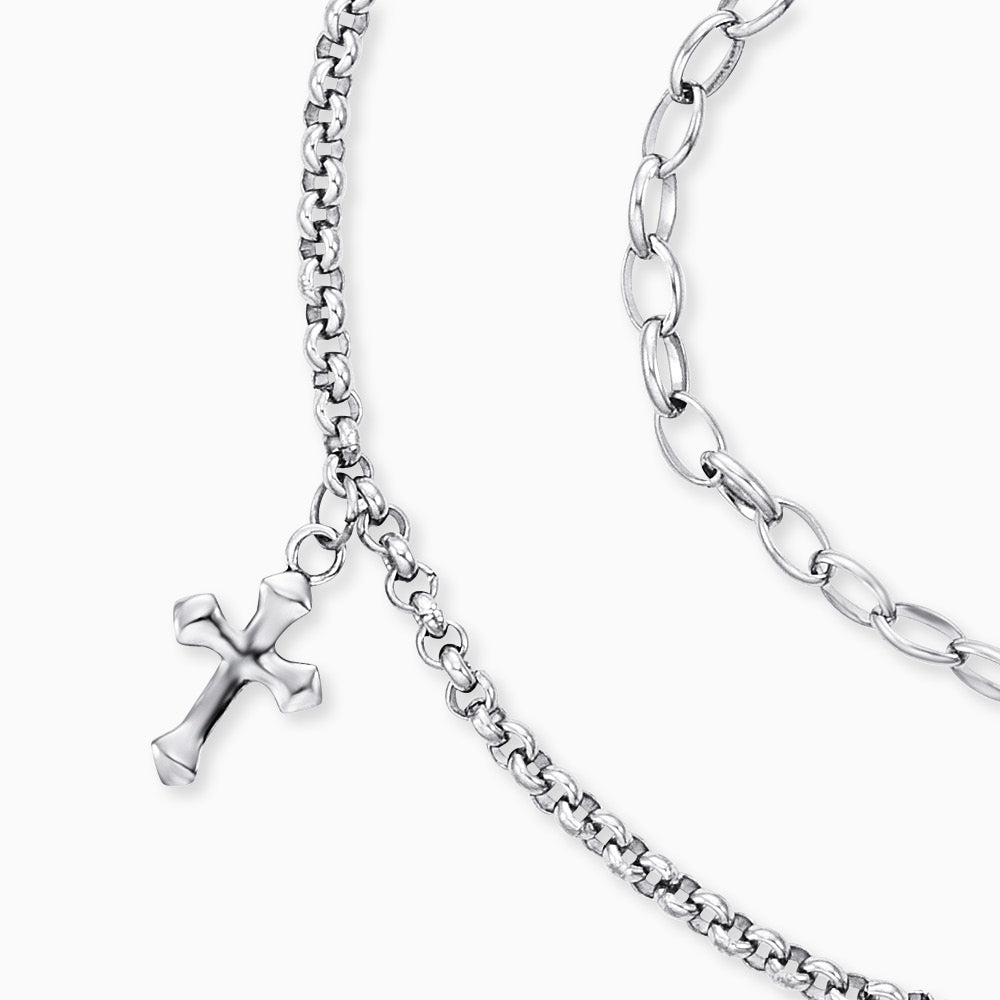 Fußkette Edelstahl Glaube Liebe Hoffnung Tricolor