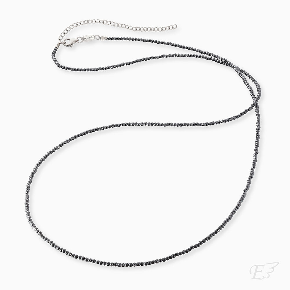 Halskette 925er Silber mit Hämatitperlen