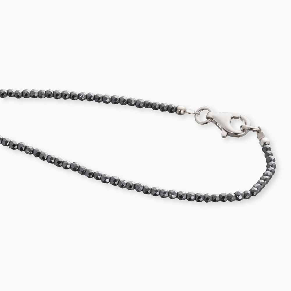 Halskette 925er Silber mit Hämatit