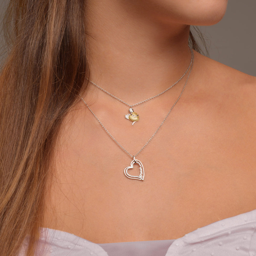 Halskette 925er Silber Forever mit Zirkonia