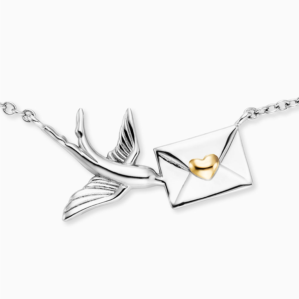 Halskette 925er Letter Bird Bicolor