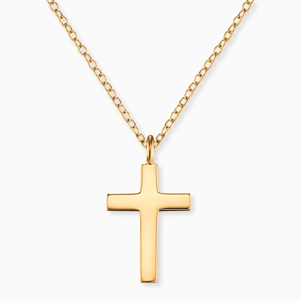 Halskette 925er Silber Kreuz Gold