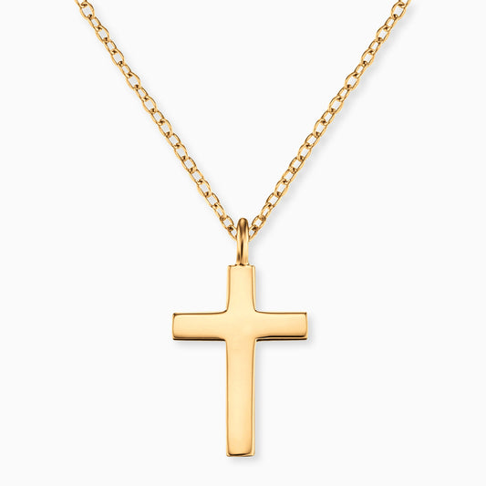 Halskette 925er Silber Kreuz Gold