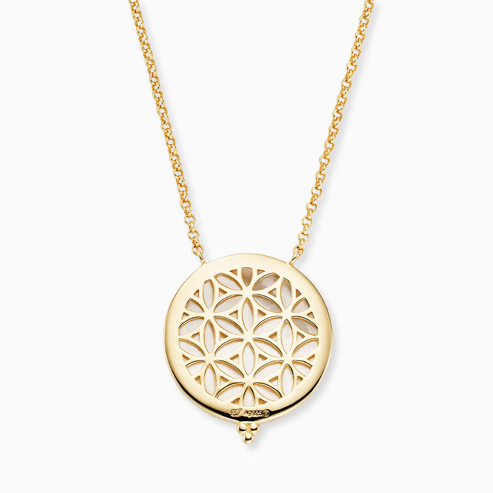 Halskette 925er Silber Lebensbaum Gold