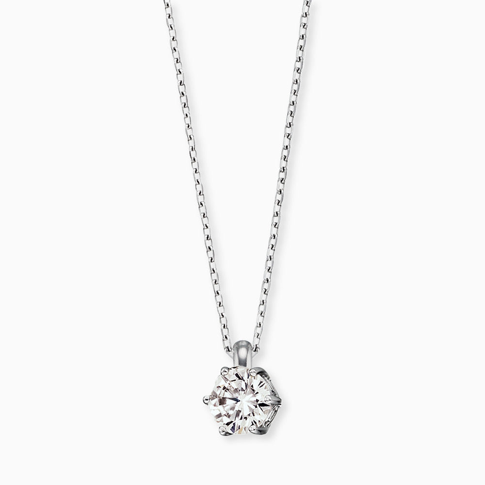 Halskette 925er Silber Shiny mit Zirkonia
