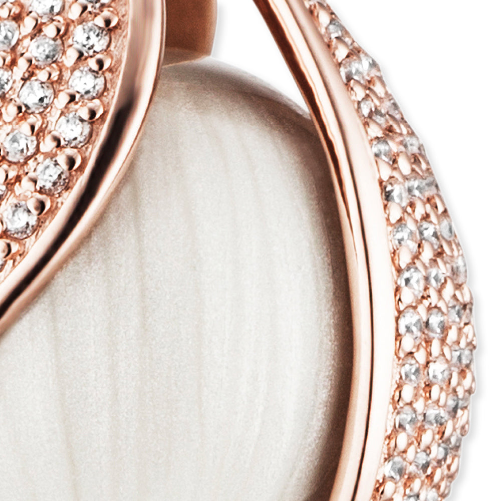 Anhänger 925er Silber Himmelsträne Roségold mit 200 Zirkoniasteinen