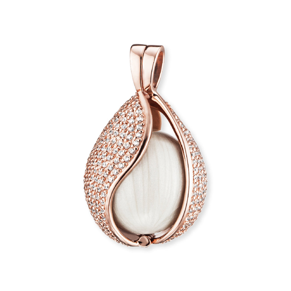 Anhänger 925er Silber Himmelsträne Roségold mit 200 Zirkoniasteinen