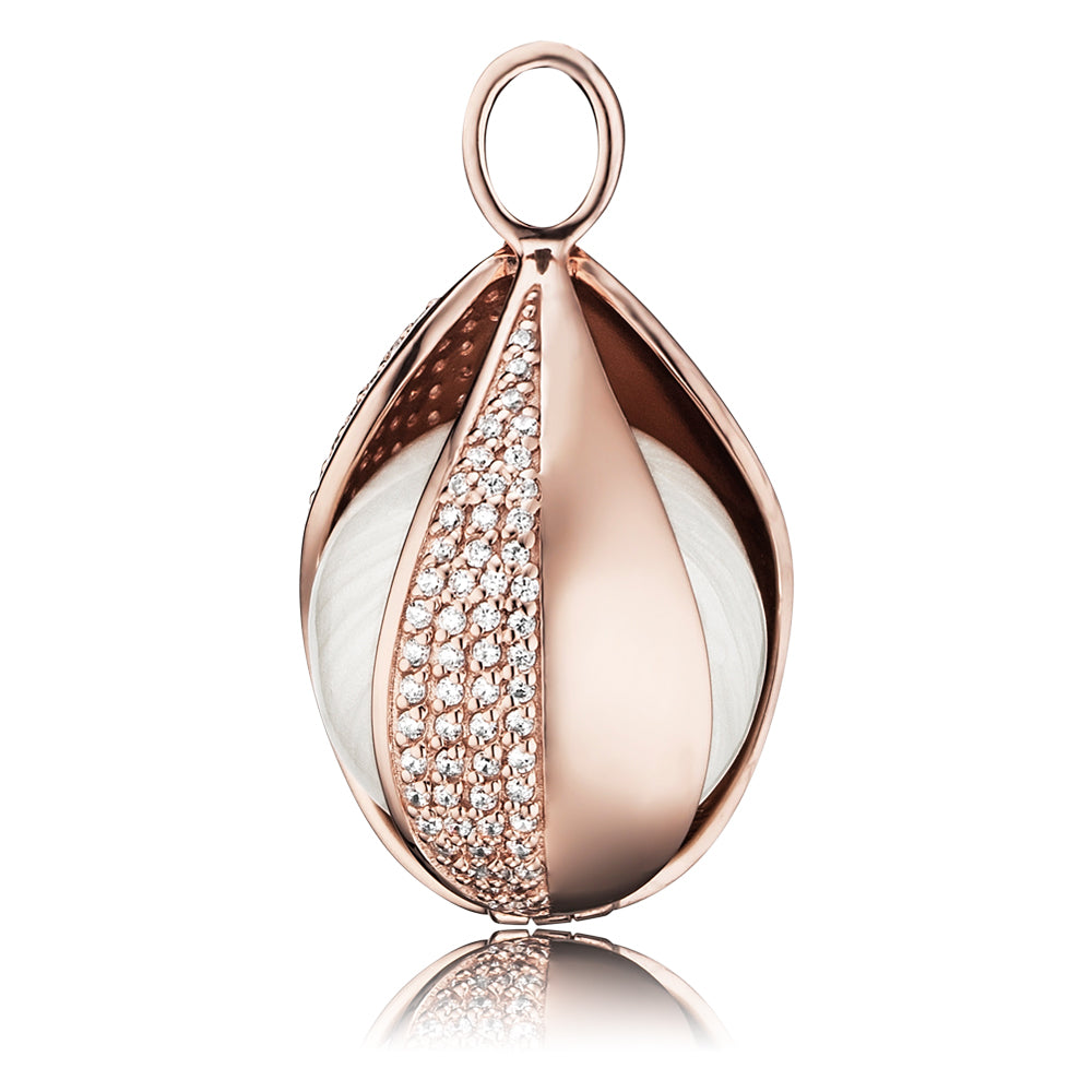 Anhänger 925er Silber Himmelsträne Roségold mit 200 Zirkoniasteinen