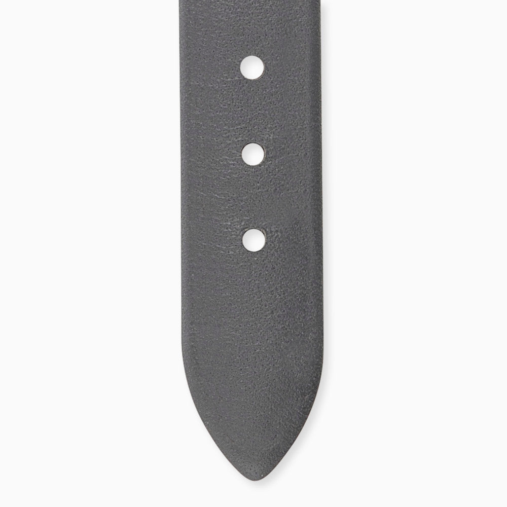 Armband Nubuk Leder Dunkelgrau für Uhren mit Edelstahl Verschluss 14 mm