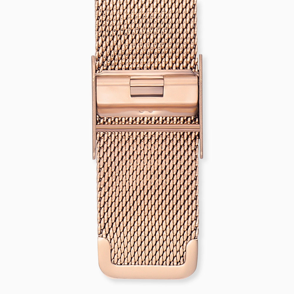 Mesh-Armband Edelstahl für Uhren Roségold 14 mm