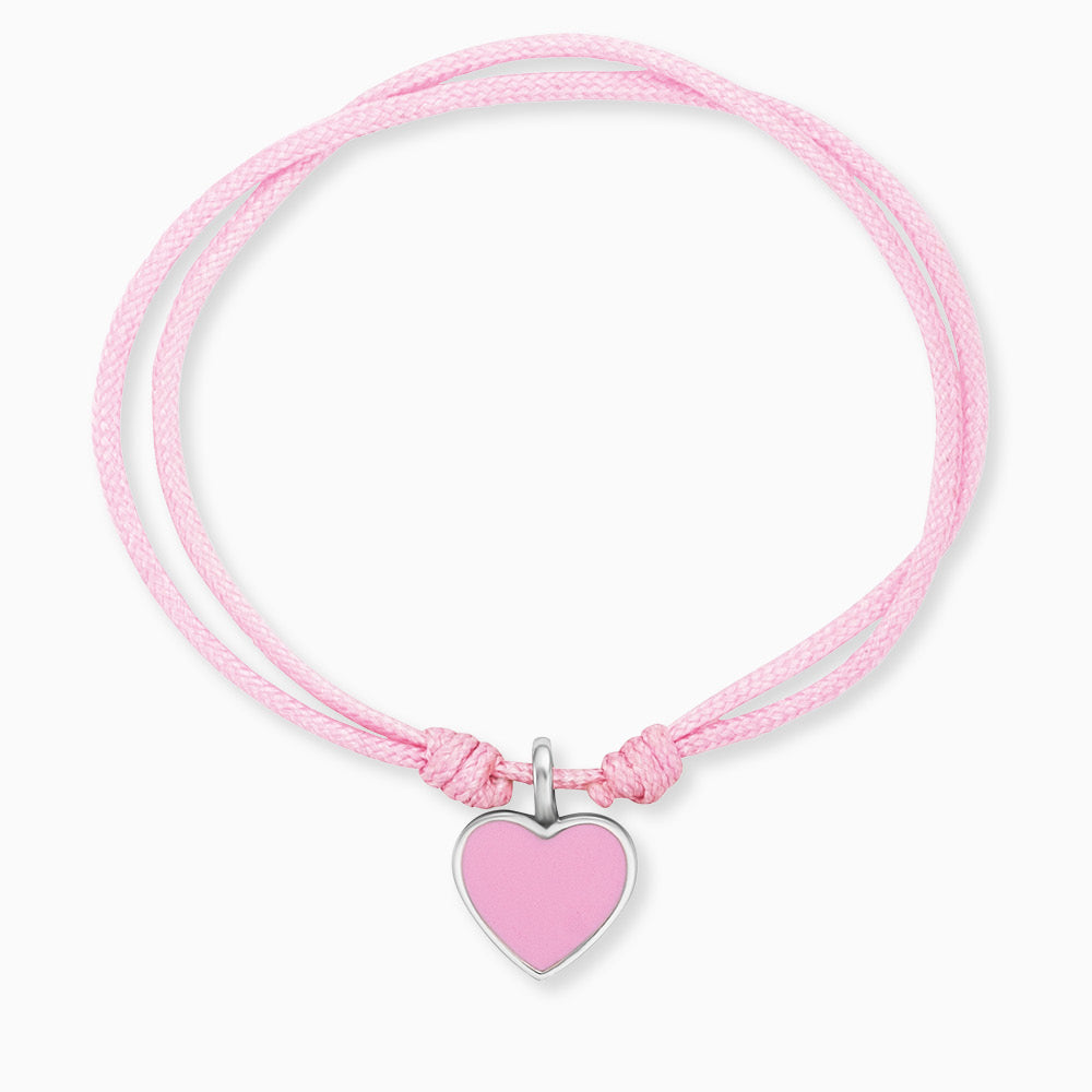 Kinder Armband Nylon Herz mit Emaille