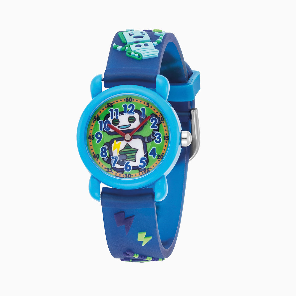 Engelsrufer Kinder Uhr Roboter Multicolor für Jungen inkl. Stiftemäppchen