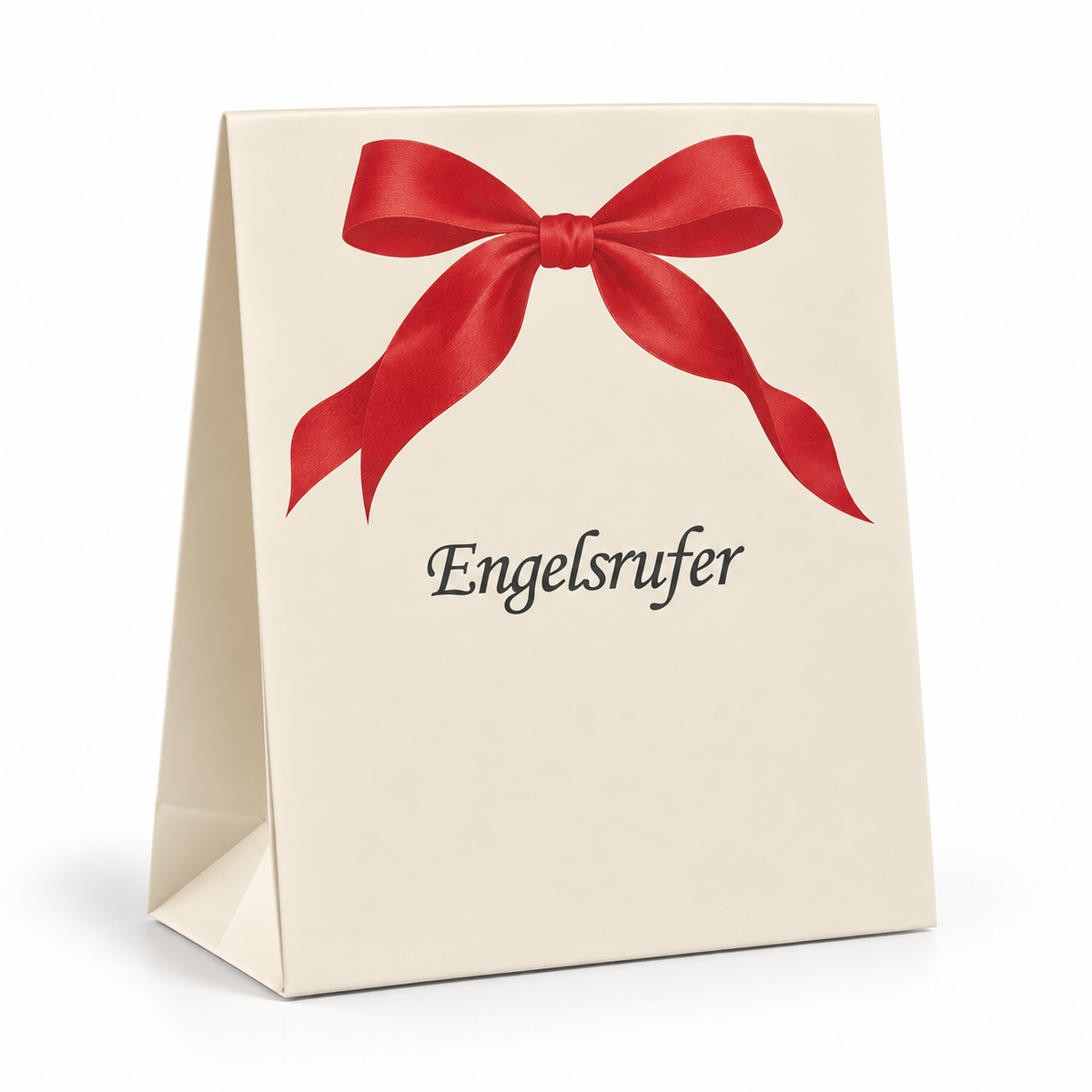 Engelsrufer Geschenktüte Ivory mit roter Schleife 11 × 18 × 6 cm