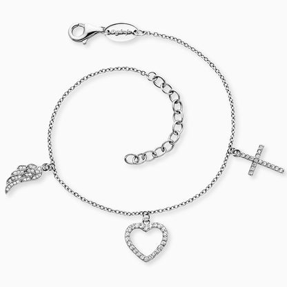 Armband Glaube, Liebe und Hoffnung Silber mit Zirkonia