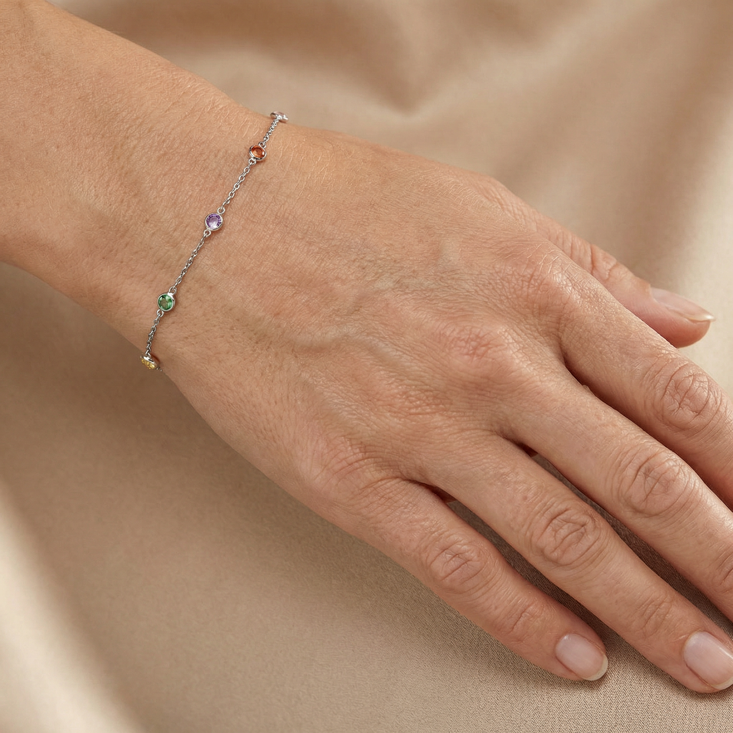 Armband 925er Silber Moonlight mit Zirkonia Multicolor