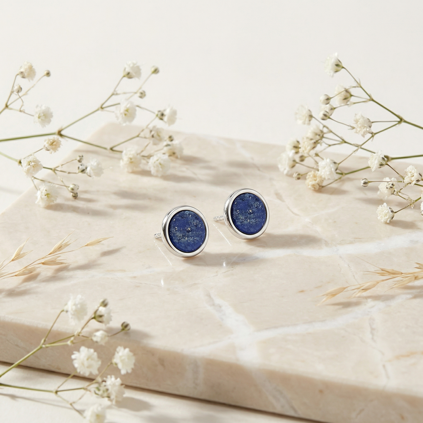 Ohrstecker 925er Silber mit Kraftstein Lapislazuli