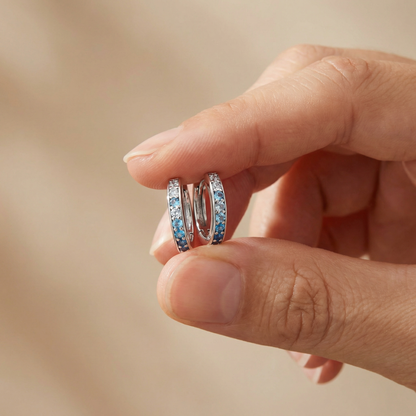 Creole 925er Silber Ocean mit Zirkonia Multicolor in 2 Größen