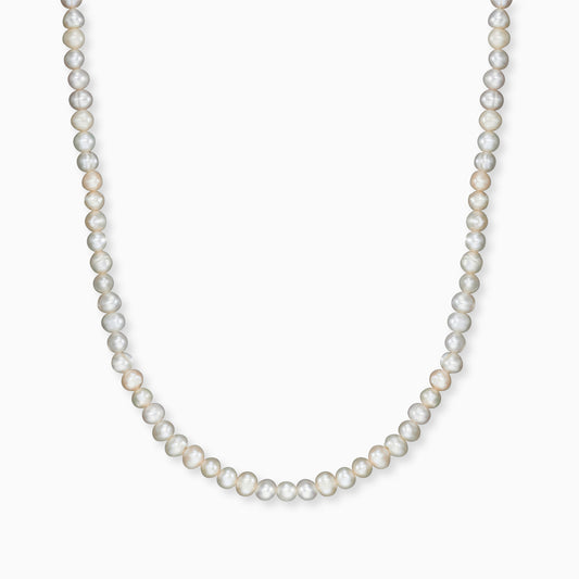 Halskette 925er Silber mit Süßwasserperlen 40 cm